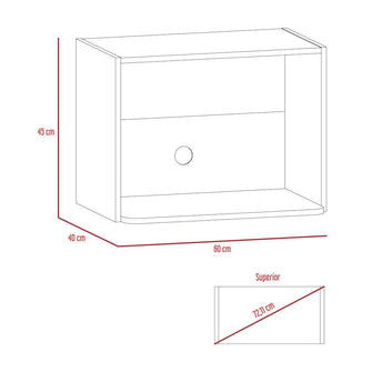 Mueble Auxiliar Lirio, Blanco, con Espacio Para Microondas Hc