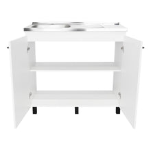Gabinete Inferior Cantabria, Blanco, con Dos Puertas Abatibles y Mesón Derecho ZF