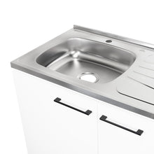 Gabinete Inferior Cantabria, Blanco, con Dos Puertas Abatibles y Mesón Derecho ZF