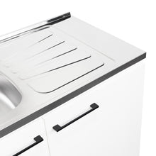 Gabinete Inferior Cantabria, Blanco, con Dos Puertas Abatibles y Mesón Derecho ZF