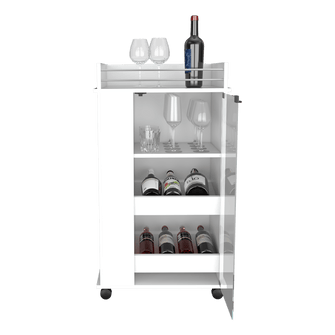 Bar Spirit, Blanco Duqueza, con Amplios Espacios Para Ubicar Copas y Botellas ZF