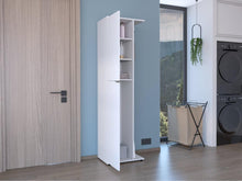 Mueble de Aseo Cruella, Blanco, incluye colgador para escobas ZF