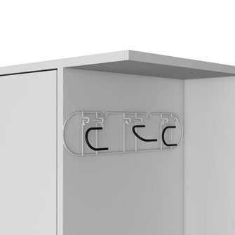 Mueble de Aseo Cruella, Blanco, incluye colgador para escobas ZF