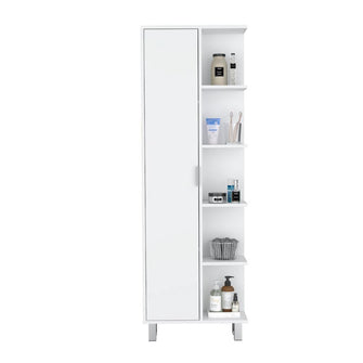 Mueble Auxiliar de Baño Crovic, Blanco, con puerta abatible ZF