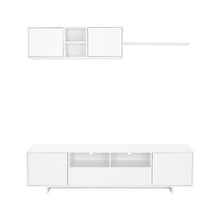 Mesa Para Tv Abni, Blanco, incluye Mueble Superior