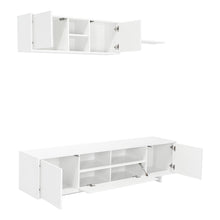 Mesa Para Tv Abni, Blanco, incluye Mueble Superior