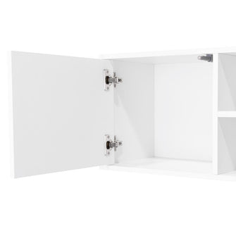 Mesa Para Tv Abni, Blanco, incluye Mueble Superior