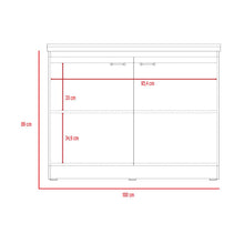 Gabinete Inferior Cantabria, Blanco Duqueza, Ideal Para Espacio Reducidos, con mesón Izquierdo