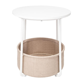 Mesa Auxiliar Kley, Blanco, Ideal Para Espacios Reducidos