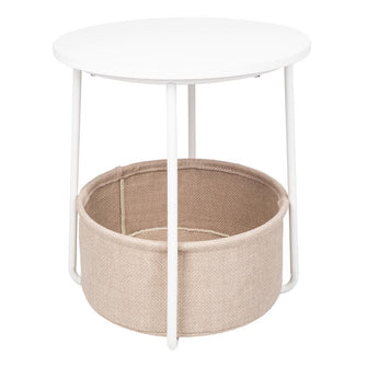 Mesa Auxiliar Kley, Blanco, Ideal Para Espacios Reducidos