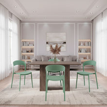 Combo Riomar,  Incluye Comedor y 4 Sillas En Color Verde Oliva