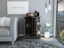 Bar Cart Argus, Grafito, con Espacio Para Botellas y Porta Copas