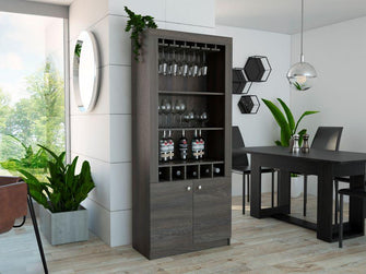 Bar Montero, Grafito, Amplio Espacio Para Botellas y Porta Copas