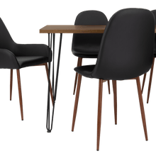 Combo Comedor Vimeno, Cobre, Wengue y Café Claro, Incluye Comedor y 6 Sillas