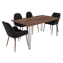 Combo Comedor Vimeno, Cobre, Wengue y Café Claro, Incluye Comedor y 6 Sillas