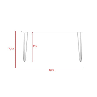 Combo Comedor Vimeno, Cobre, Chocolate y Café Claro, Incluye Comedor y 6 Sillas