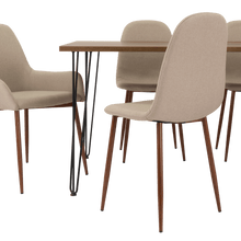 Combo Comedor Vimeno, Cobre, Café Claro y Chocolate, Incluye Comedor y 6 Sillas