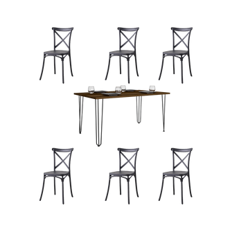 Combo Comedor Sheki , Incluye Comedor y 6 sillas