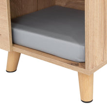 Mesa de Noche Yersi, Café Claro, con espacio para tu mascota