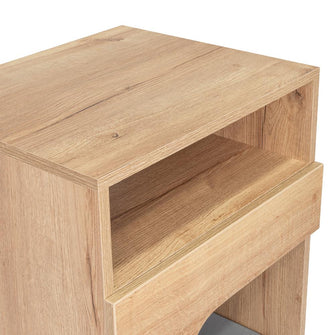 Mesa de Noche Yersi, Café Claro, con espacio para tu mascota
