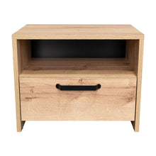 Mesa de Noche Oliveri, Café Claro, con un cajón