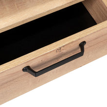 Mesa de Noche Oliveri, Café Claro, con un cajón