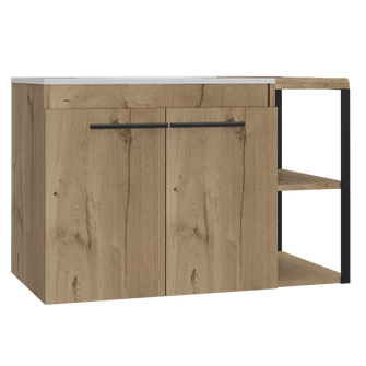 Mueble para Lavamanos Anney, Café Claro, con Dos Puertas y Dos Entrepaños 80