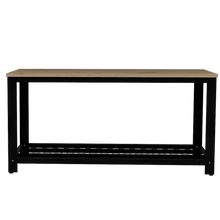 Mueble Multiusos Dusty, Café Claro, con Estructura Metálica Negra