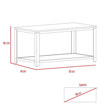 Mueble Multiusos Dusty, Café Claro, con Estructura Metálica Negra