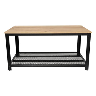 Mueble Multiusos Dusty, Café Claro, con Estructura Metálica Negra