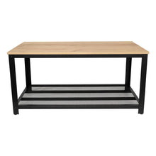 Mesa de Centro Dusty, Café Claro, con Estructura Metálica Negra