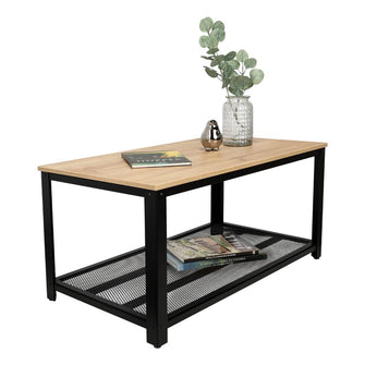 Mueble Multiusos Dusty, Café Claro, con Estructura Metálica Negra