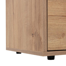 Mesa de Noche Felix, Café Claro, con Una Puerta Abatible