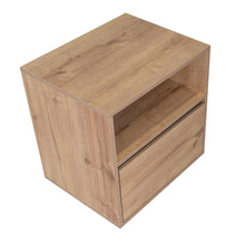 Mesa de Noche Felix, Café Claro, con Una Puerta Abatible