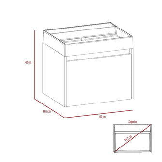 Mueble para Lavamanos Fussion, Avellana, con Espacio Para Ubicar Objetos de Aseo