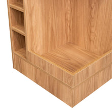 Bar Bajo Esquinero Lym, Fresno Europeo, con espacio para ubicar botellas