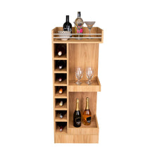 Bar Bajo Esquinero Lym, Fresno Europeo, con espacio para ubicar botellas ZF