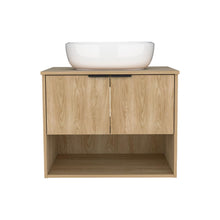 Combo Lavamanos Castel II, Fresno Europeo, Incluye Lavamanos en porcelana Sanitaria y Grifería Alta Titanio