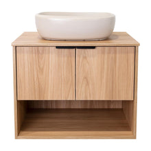 Mueble para Lavamanos Castel, Fresno Europeo, Incluye Lavamanos Corona en Porcelana Sanitaria