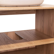 Mueble para Lavamanos Castel, Fresno Europeo, Incluye Lavamanos Corona en Porcelana Sanitaria