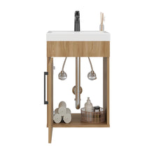 Mueble Lavamanos Flotante Oxford, Fresno Europeo, Incluye Lavamanos 40cm ZF