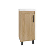 Mueble Lavamanos a Piso Oxford, Fresno Europeo y Plomo, Incluye Lavamanos 40cm ZF