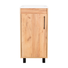Mueble Lavamanos a Piso Oxford, Fresno Europeo y Plomo, Incluye Lavamanos 40cm ZF