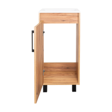 Mueble Lavamanos a Piso Oxford, Fresno Europeo y Plomo, Incluye Lavamanos 40cm ZF