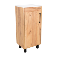 Mueble Lavamanos a Piso Oxford, Fresno Europeo y Plomo, Incluye Lavamanos 40cm ZF