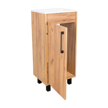 Mueble Lavamanos a Piso Oxford, Fresno Europeo y Plomo, Incluye Lavamanos 40cm ZF