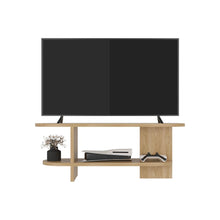 Mesa para TV Leeds Oval, Fresno Europeo, para Televisor hasta 50"