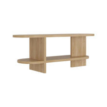Mesa para TV Leeds Oval, Fresno Europeo, para Televisor hasta 50"