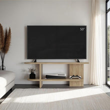 Mesa para TV Leeds Oval, Fresno Europeo, para Televisor hasta 50"