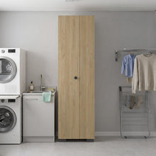 Mueble de Aseo Blake, Kronos Fresno, Incluye Colgador para Escobas y Variedad de Entrepaños ZF